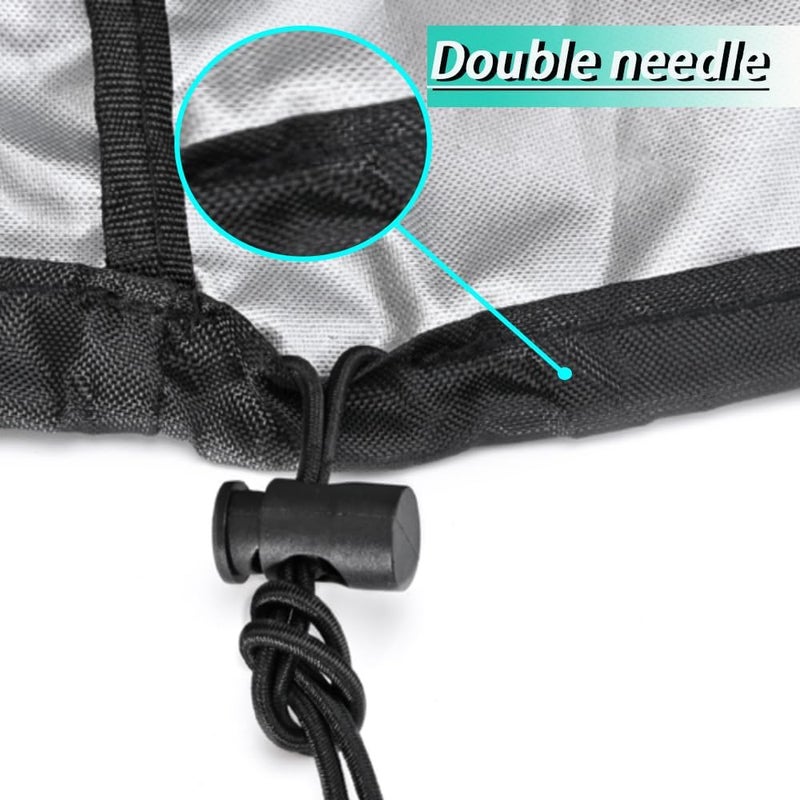 JAMCARI 55 Gallon Drum Cover - Stretchable Adjustable Drum Cover with Drawstring, Oxford Cloth All-Weather Protection, 2 Pack - Image 4